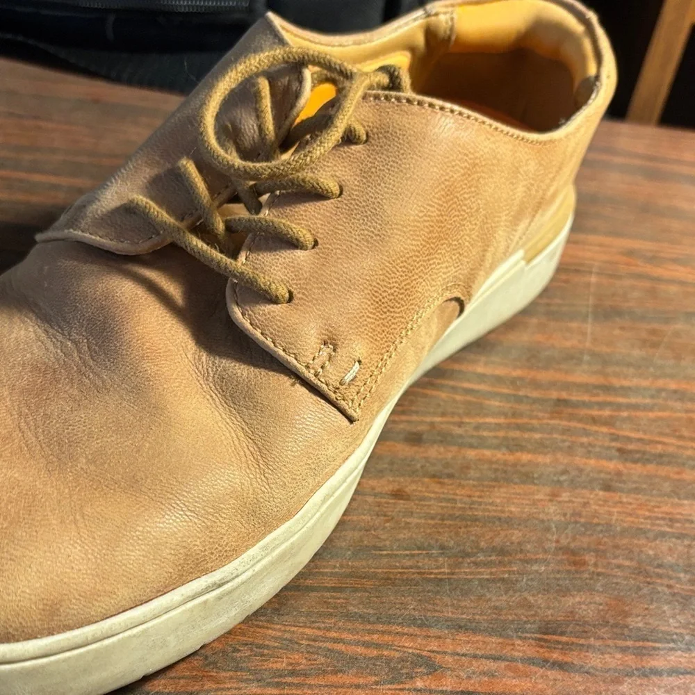 Hush Puppies Tan Leather Sneakers - Picture 5 of 12
